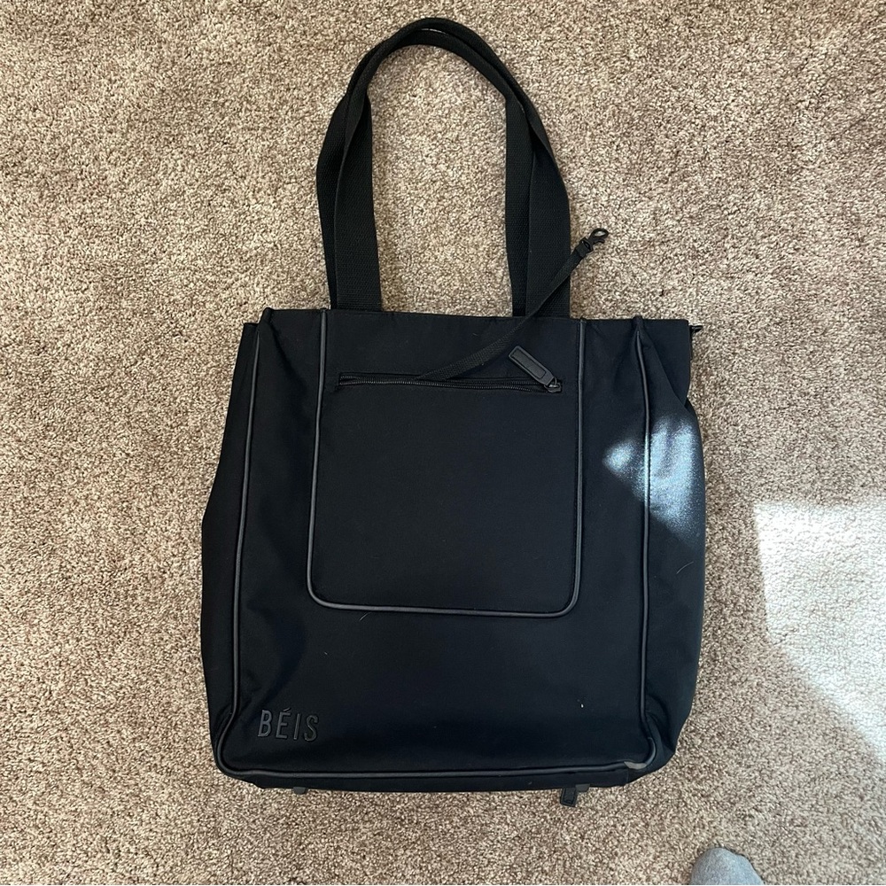 BEIS Classic Black Travel Tote